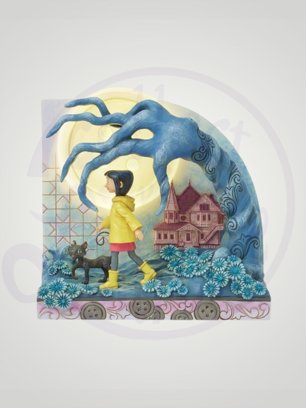 Jim Shore Coraline - Button Moon Magic Coraline Claw Tree Diorama Figurine