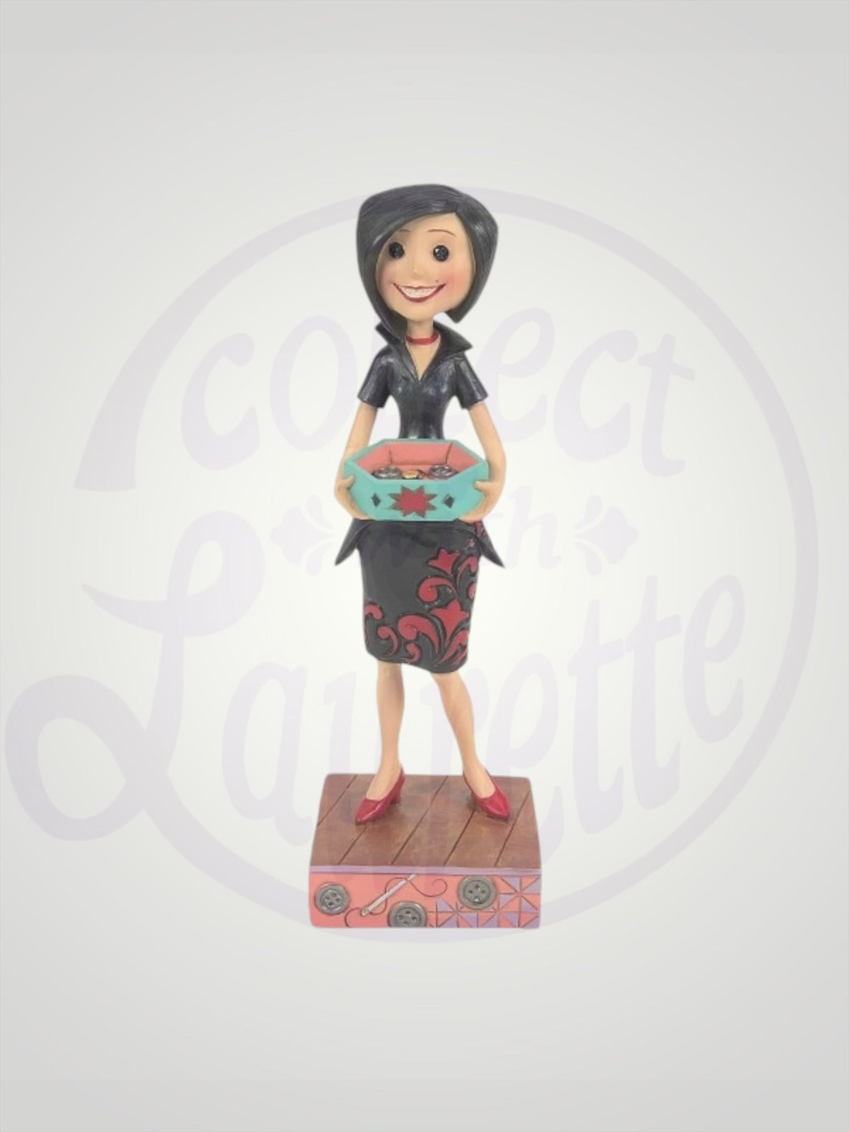 Jim Shore Coraline - A Haunting Gift Other Mother Offering Button Eye Coraline Figurine