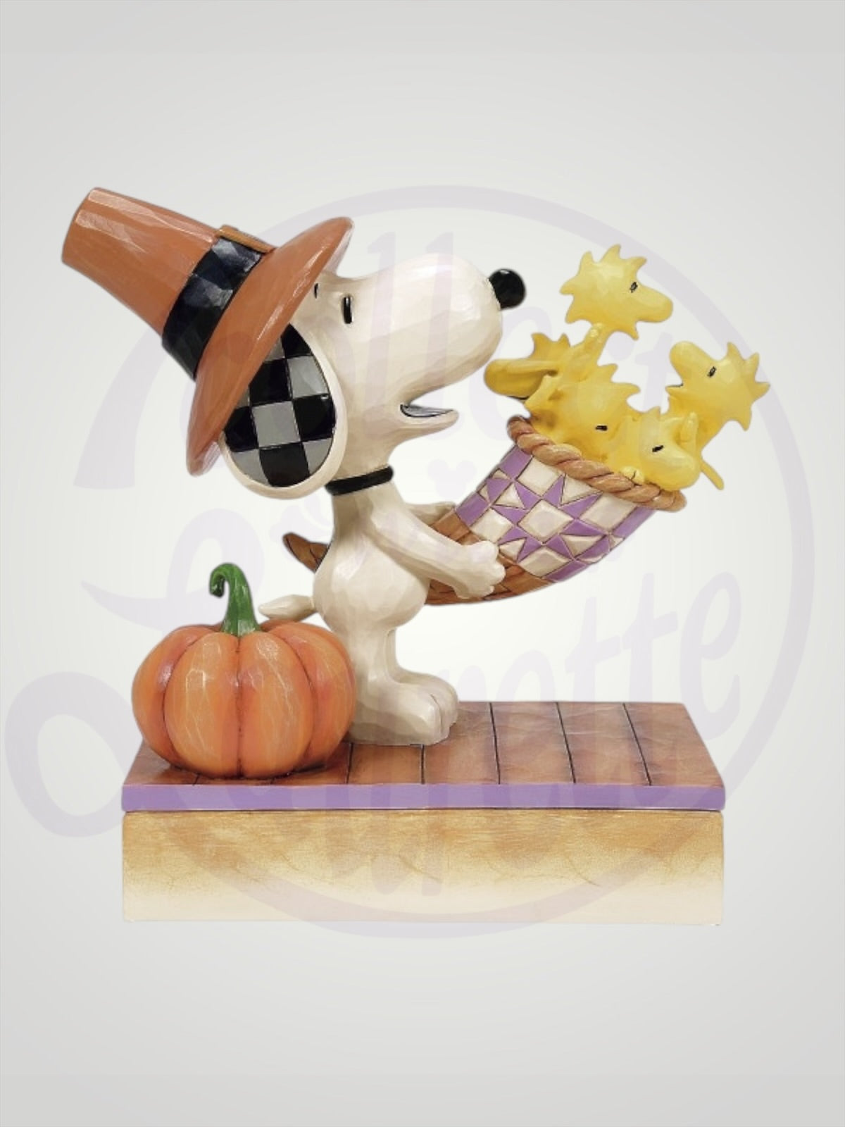 Jim Shore Peanuts - Harvest Happiness Snoopy Woodstock Fall Cornucopia Figurine