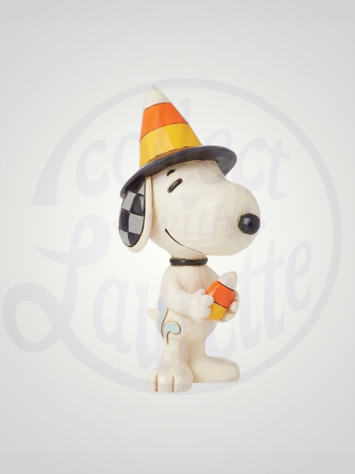 Jim Shore Peanuts - Snoopy Candy Corn Hat Halloween Mini Figurine