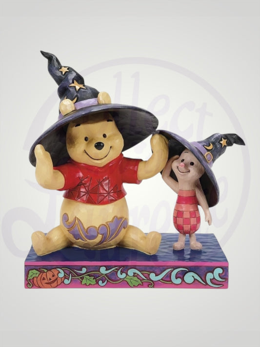 Jim Shore Disney Traditions - Winnie the Boo! Pooh Piglet Witch Hats Halloween Figurine