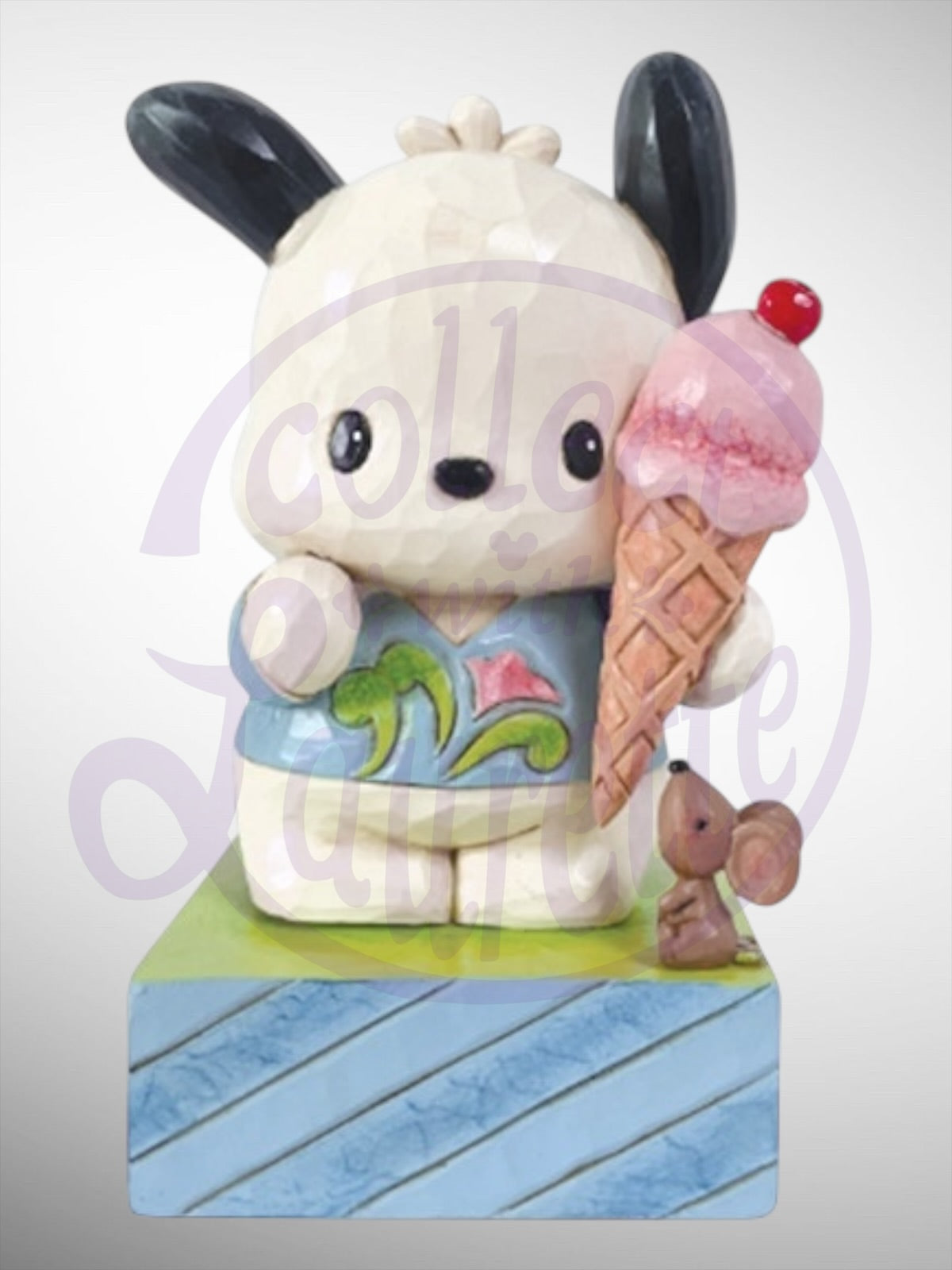 Jim Shore Sanrio Collection -Pochacco Ice Cream Figurine - PREORDER