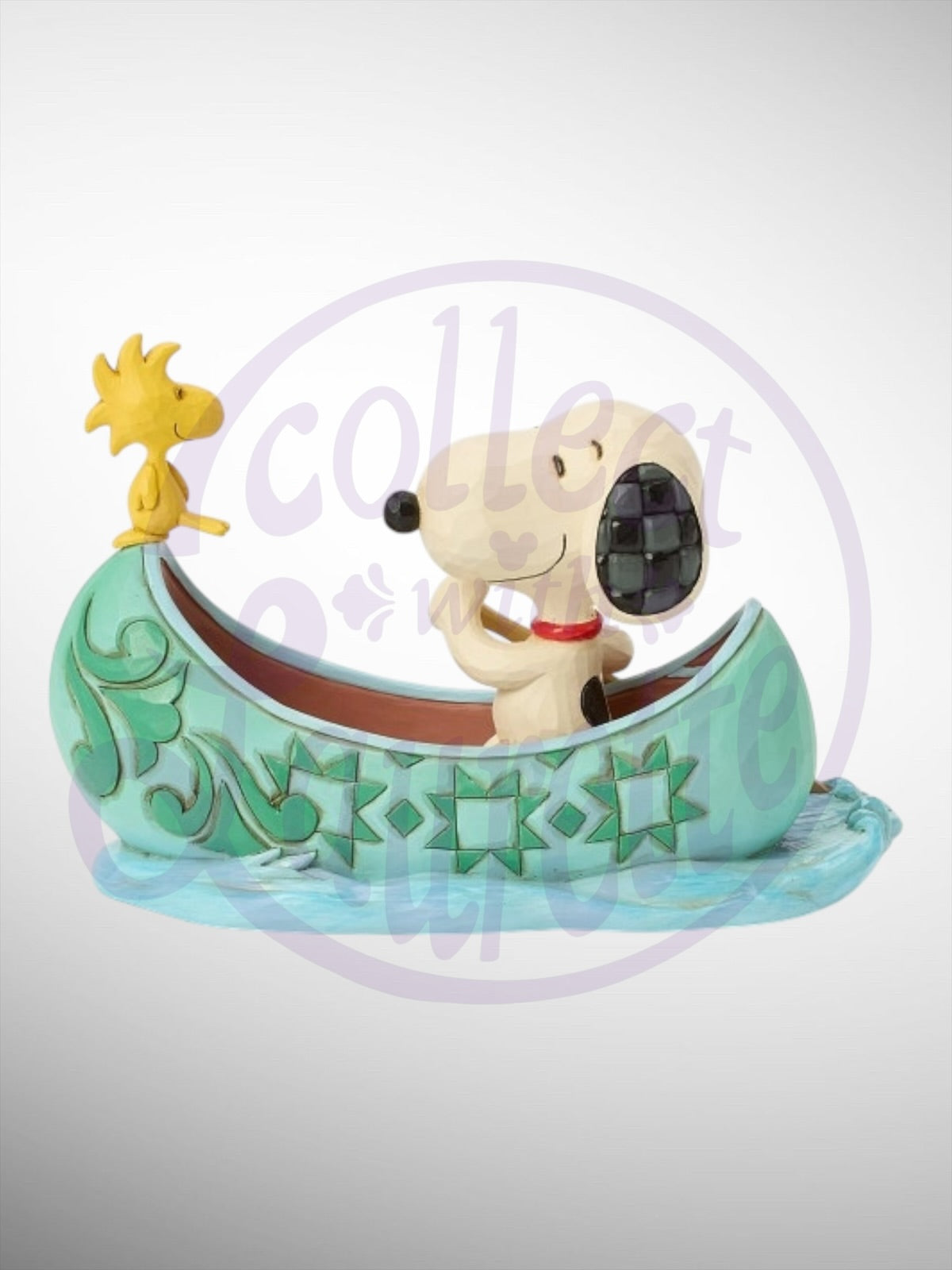 Jim Shore Peanuts - Canoe Believe It Snoopy Woodstock Figurine - PREORDER