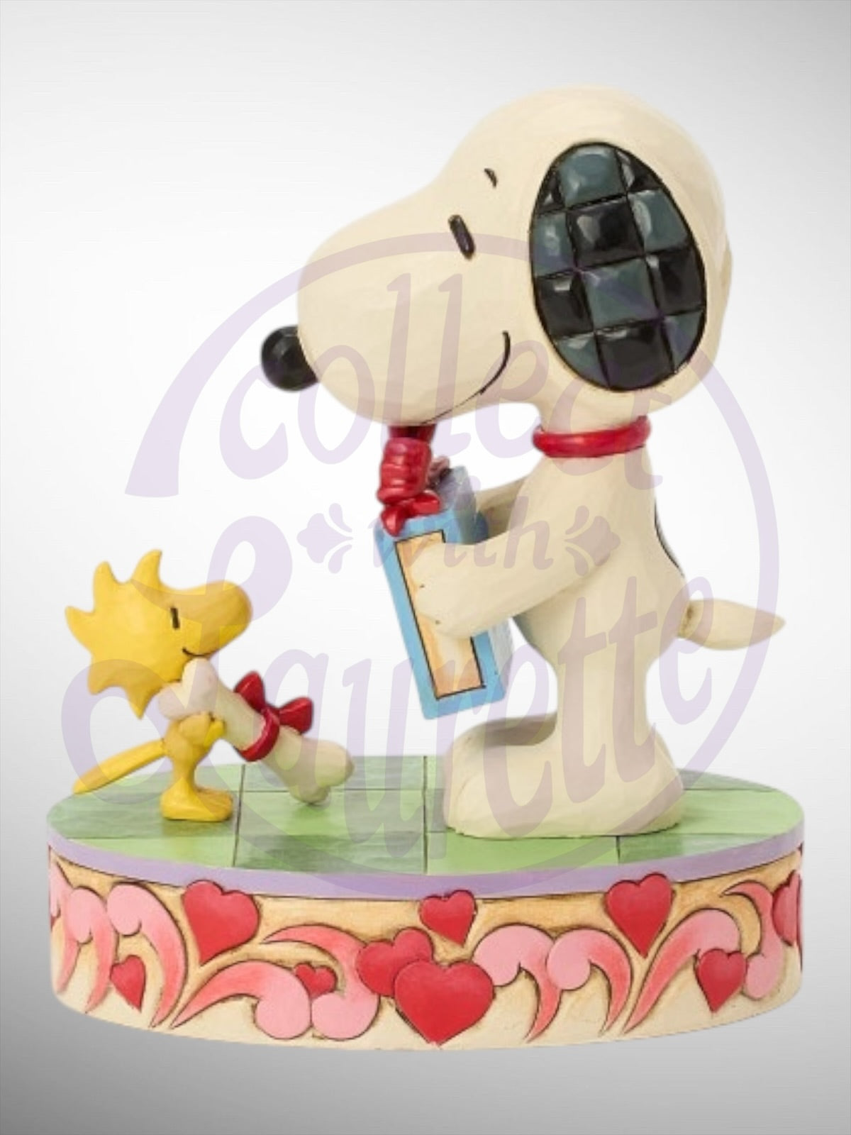 Jim Shore Peanuts - The Perfect Exchange Snoopy Woodstock Valentine Gifts Figurine - PREORDER