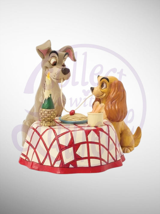 Jim Shore Disney Traditions - Dinner for Two Lady and the Tramp Figurine - PREORDER