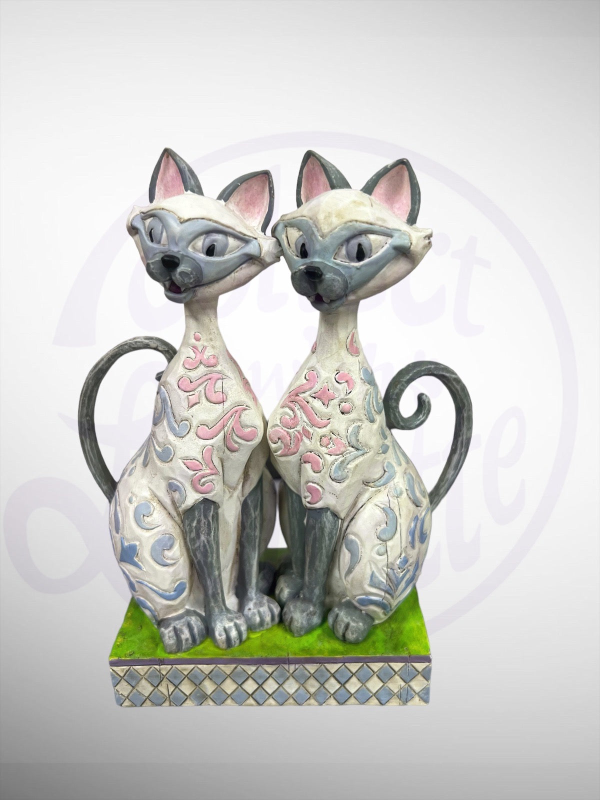 Jim Shore Disney Traditions - Scheming Suitors Si & Am Lady and the Tramp (No Box)