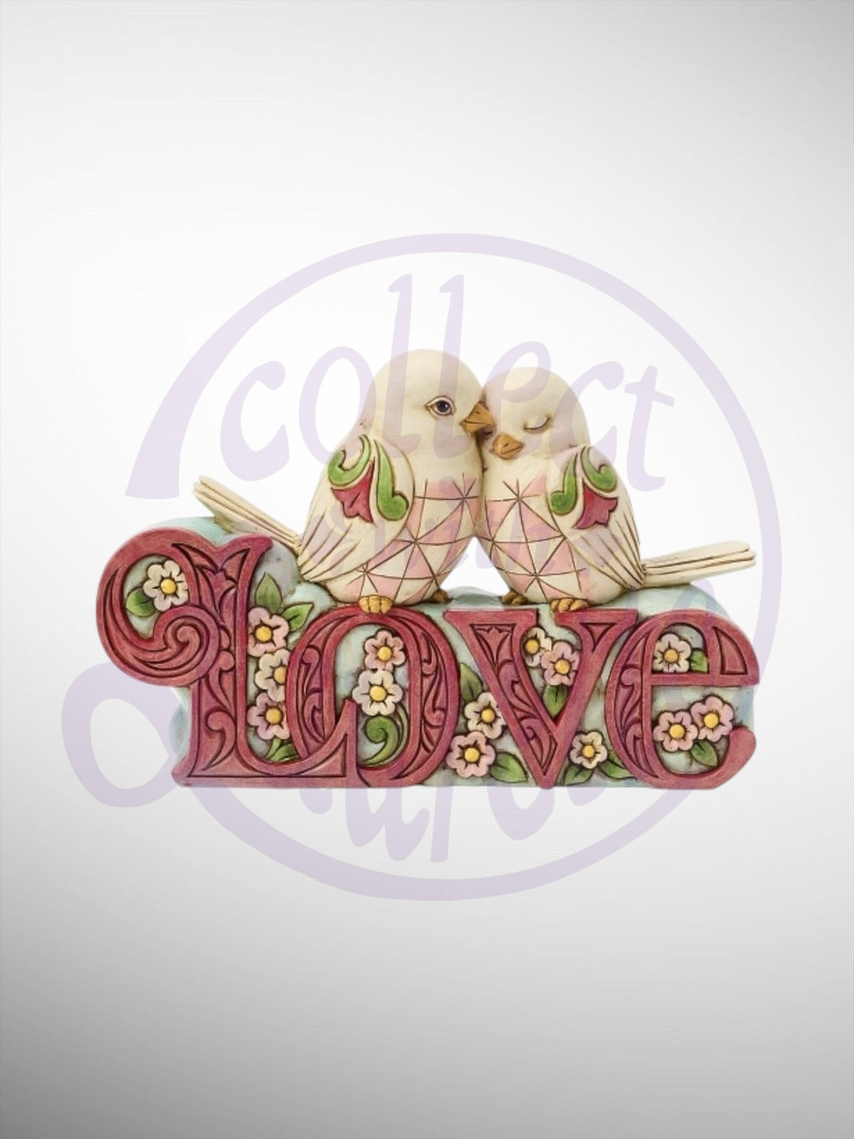 Jim Shore Heartwood Creek - Tweethearts Valentine Love Sign Figurine - PREORDER