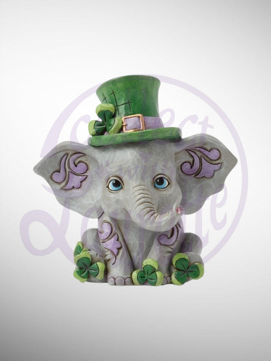 Jim Shore Heartwood Creek - Trunk of Luck Elephant St. Patrick's Day Figurine