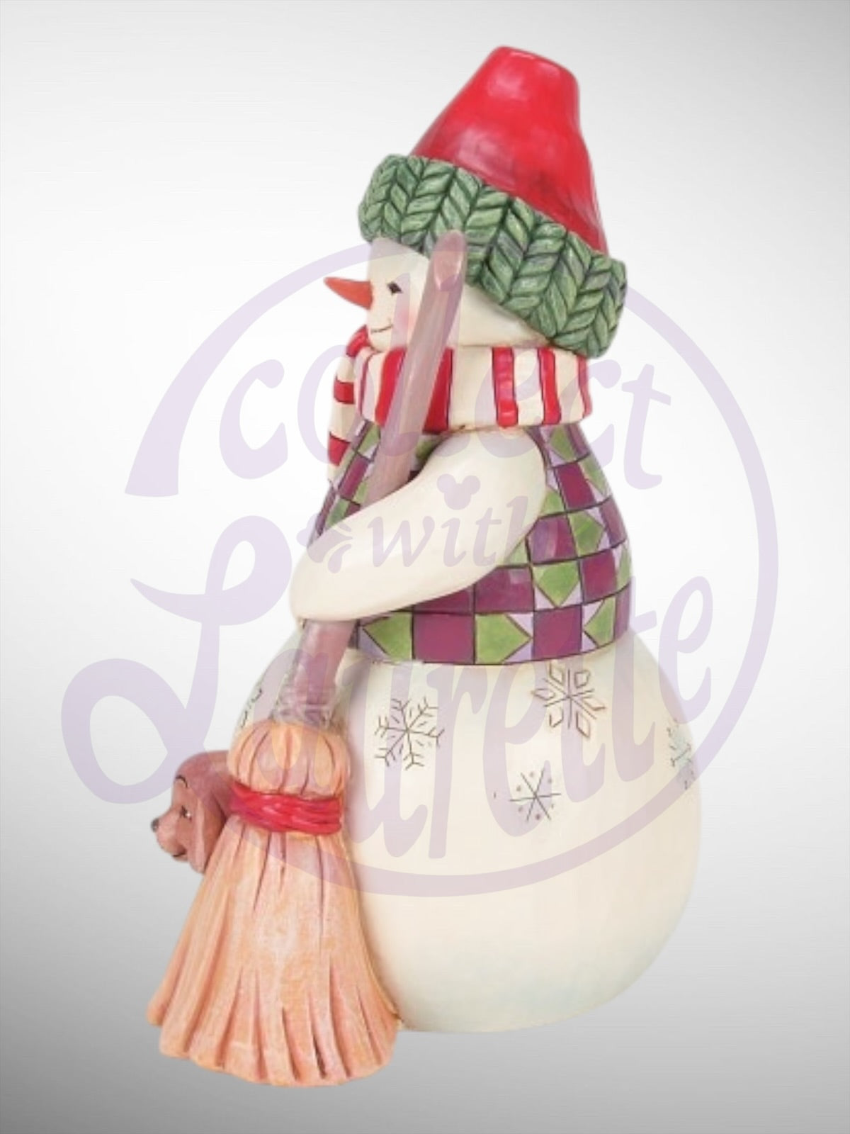 Jim Shore Heartwood Creek - Swept in Love Snowman with Dog Figurine