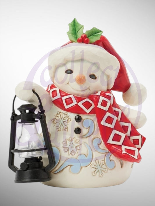 Jim Shore Heartwood Creek - Twinkle Bright Snowman Lantern Pint Sized Figurine