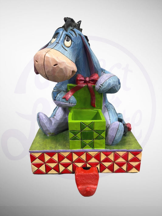Jim Shore Disney Traditions - Gift of the Season Eeyore Stocking Holder Winnie the Pooh Figurine (No Box)