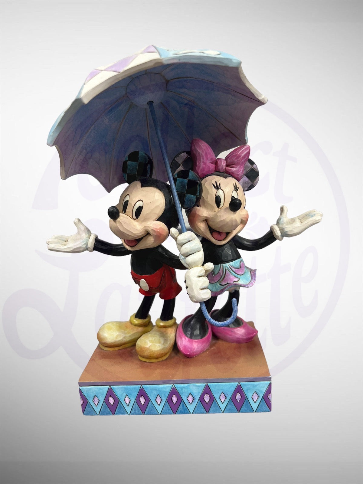 Disney Traditions Minnie Mouse and Mickey Mouse Ice Skating by Jim Shore  Statue 