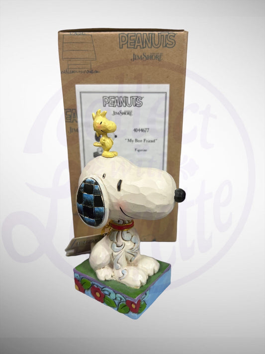 Jim Shore Peanuts - My Best Friend Snoopy Woodstock Figurine