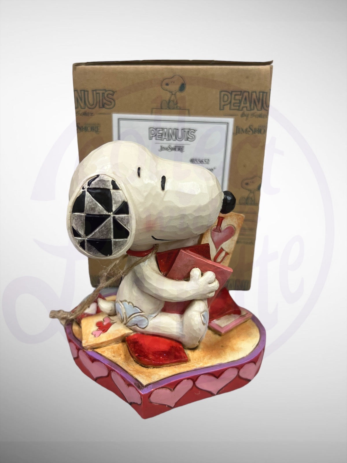 Jim Shore Candy Cane Christmas Snoopy and Woodstock Figurine