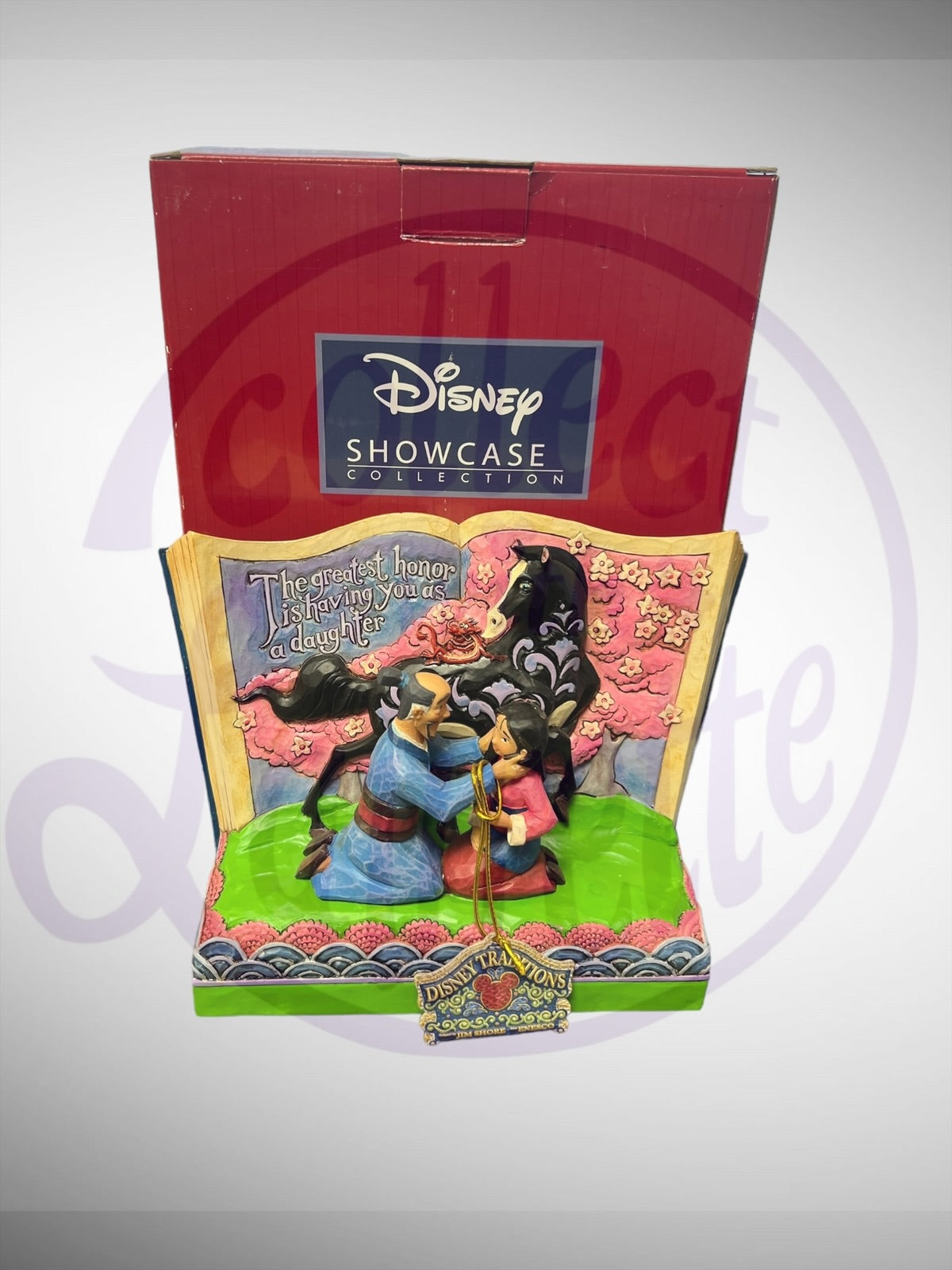 Jim Shore Disney Traditions - The Greatest Honor is Having You as a Daughter Mulan Storybook Figurine