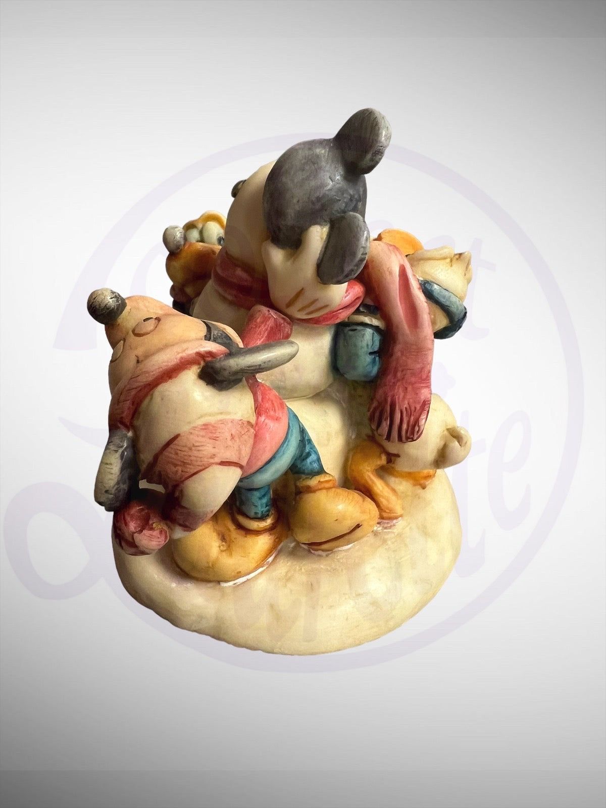 Harmony Kingdom Box - Disney Mickey's Snowman Mickey Donald Pluto Figurine No Box