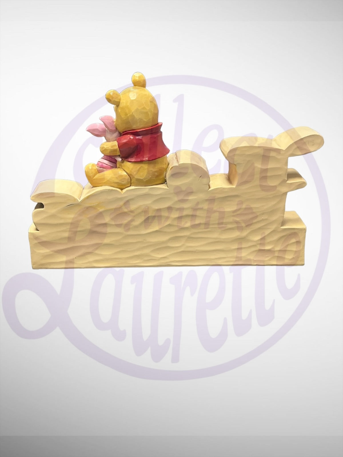 Jim Shore Disney Traditions - Friends Pooh Piglet Word Plaque Figurine (No Box)
