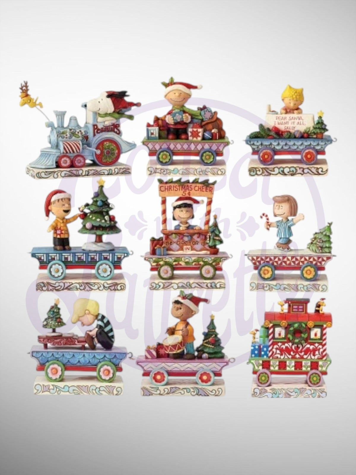Jim Shore Peanuts - Deluxe Holiday Train Set of 9 Figurine