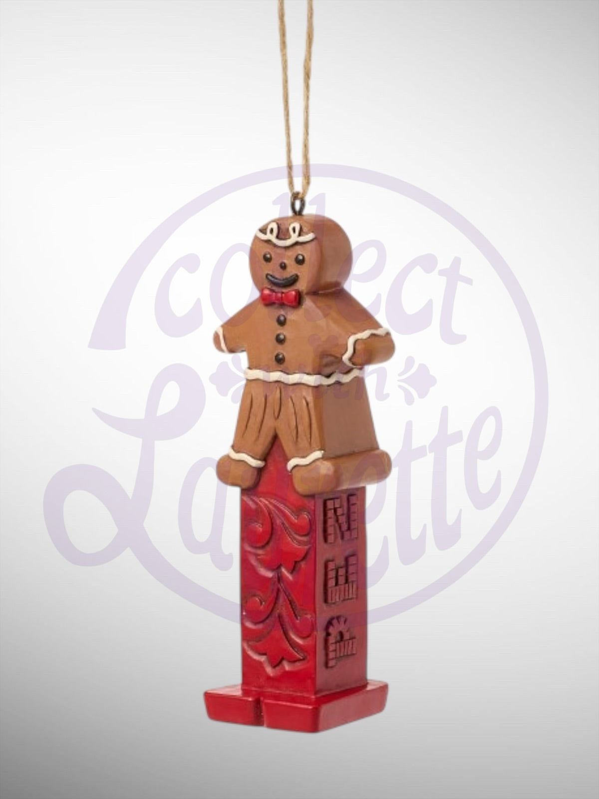 Jim Shore Heartwood Creek PEZ - Gingerbread Man Hanging Ornament