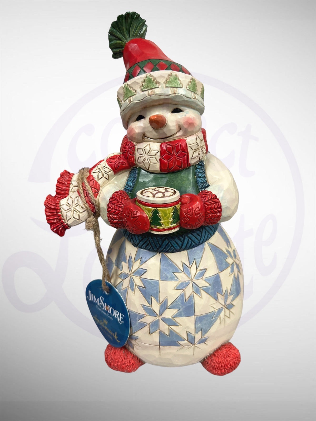 Jim Shore Heartwood Creek - Cocoa and Christmas Cheer Snowman Figurine