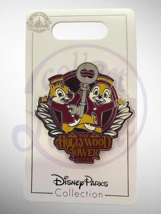 Disney Parks Pin Trading Collection - Hollywood Tower Hotel Chip and Dale Pin