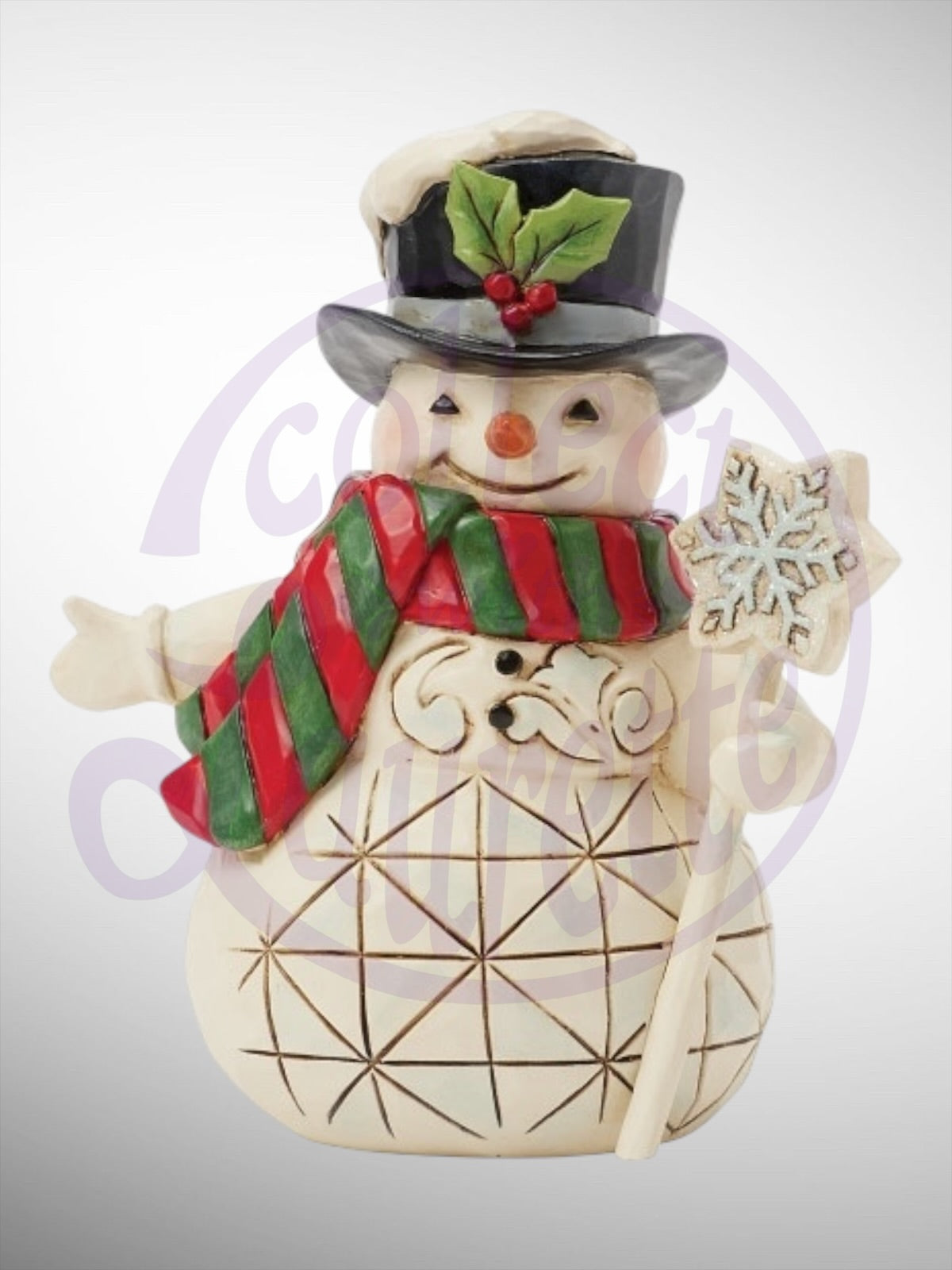 Jim Shore Heartwood Creek - Mini Snowman Snowflake Staff Figurine