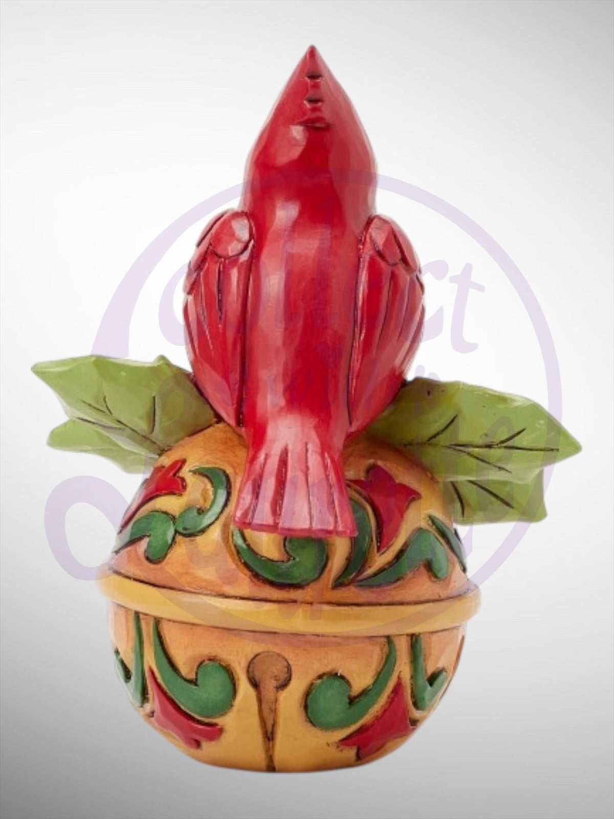 Jim Shore Heartwood Creek - Mini Cardinal on Jingle Bell Figurine