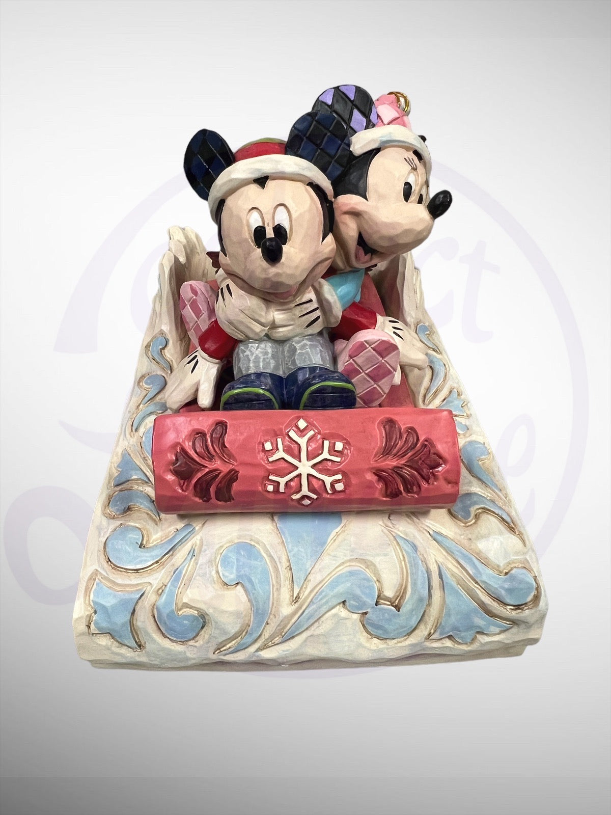 Jim Shore Disney Traditions - Sledding Sweethearts Mickey Minnie Mouse Figurine