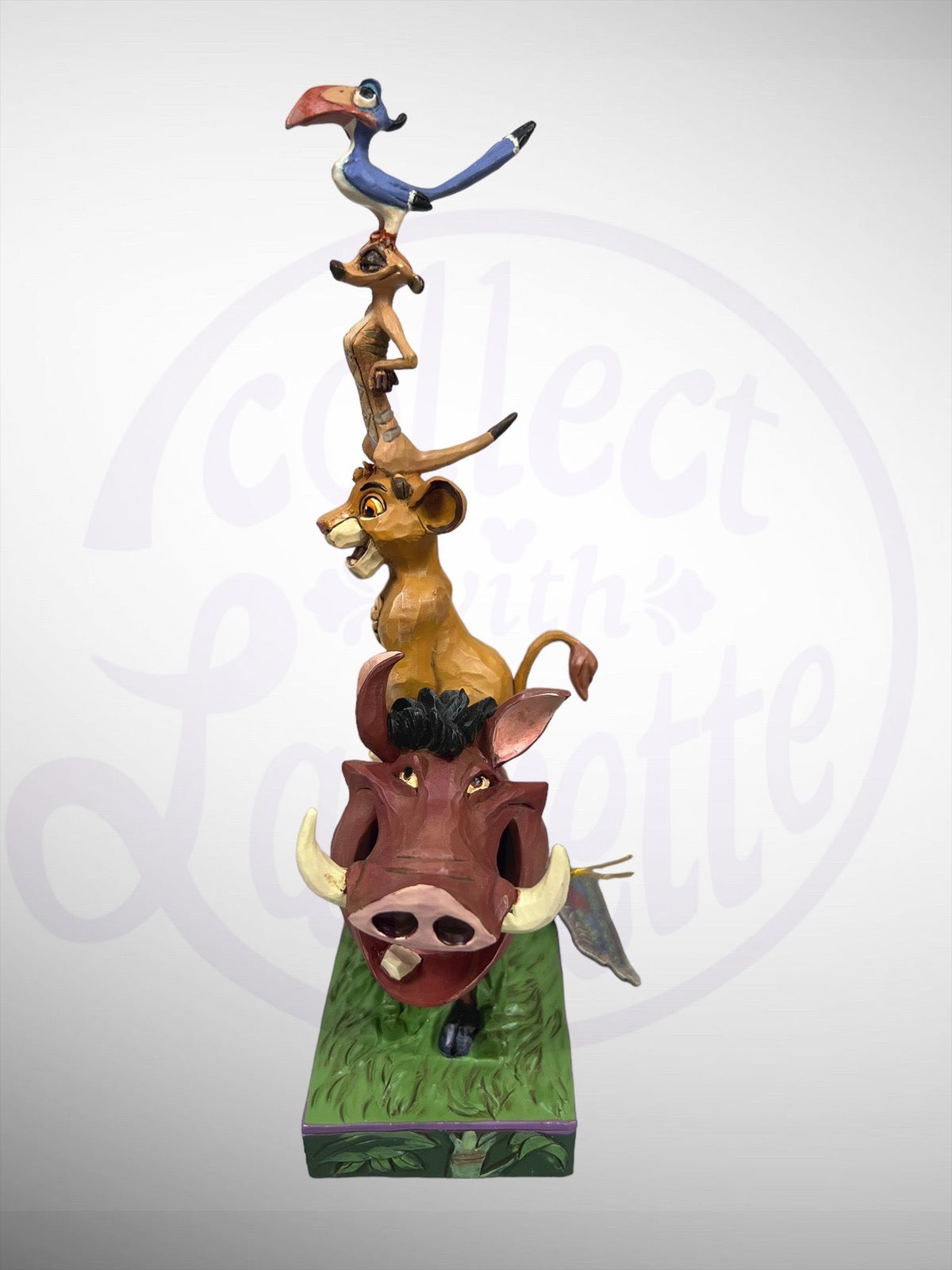 Jim Shore Disney Traditions - Balance of Nature Lion King Stack Pumbaa Simba Timon Zazu Figurine