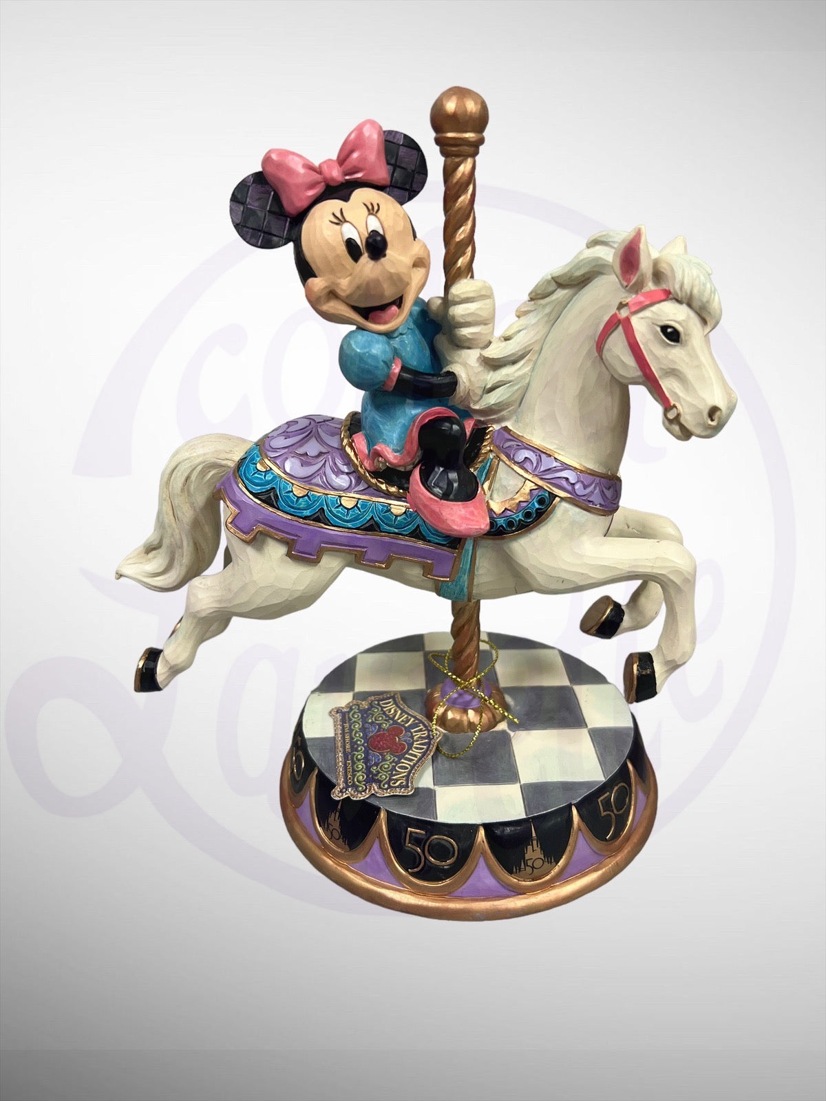 Jim Shore Disney Traditions - Minnie Prince Charming Carousel 50th Anniversary Figurine