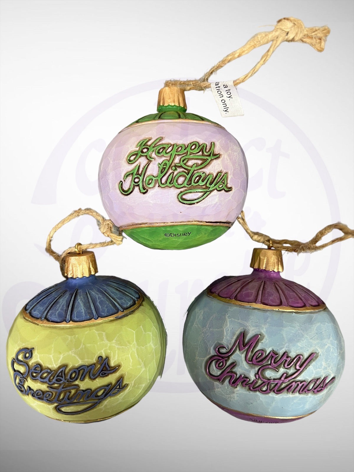 Jim Shore Disney Traditions - Ball Ornaments Mickey Minnie Donald Daisy Goofy Pluto