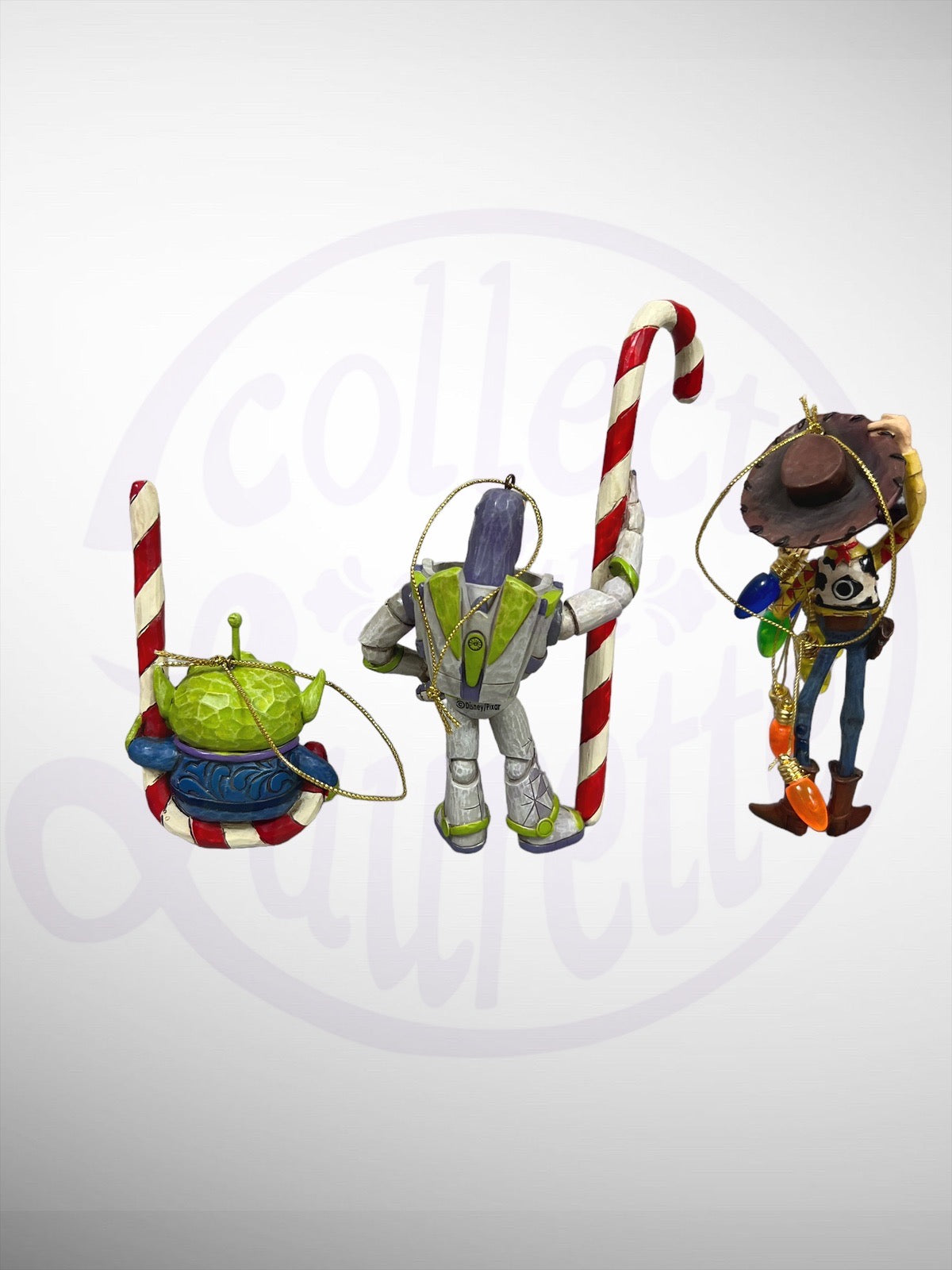 Jim Shore Disney Traditions - Disney / PIXAR Toy Story Collection Ornaments Woody Buzz Alien