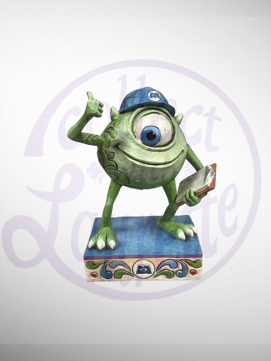 Jim Shore Disney Traditions - Good Morning Monstropolis! Disney / PIXAR Mike Wazowski Monsters Inc Figurine (No Box)