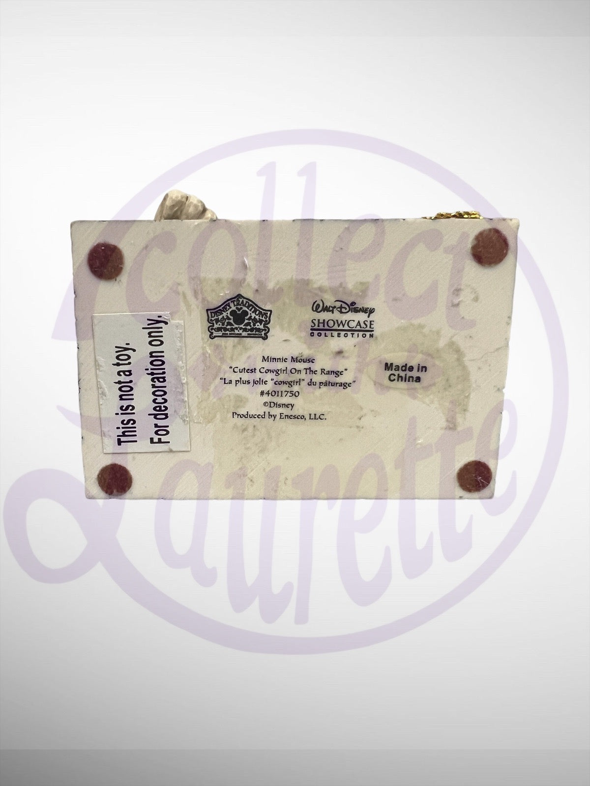 Jim Shore Disney Traditions - Cutest Cowgirl On The Range Minnie Mouse Black White Figurine (No Box)