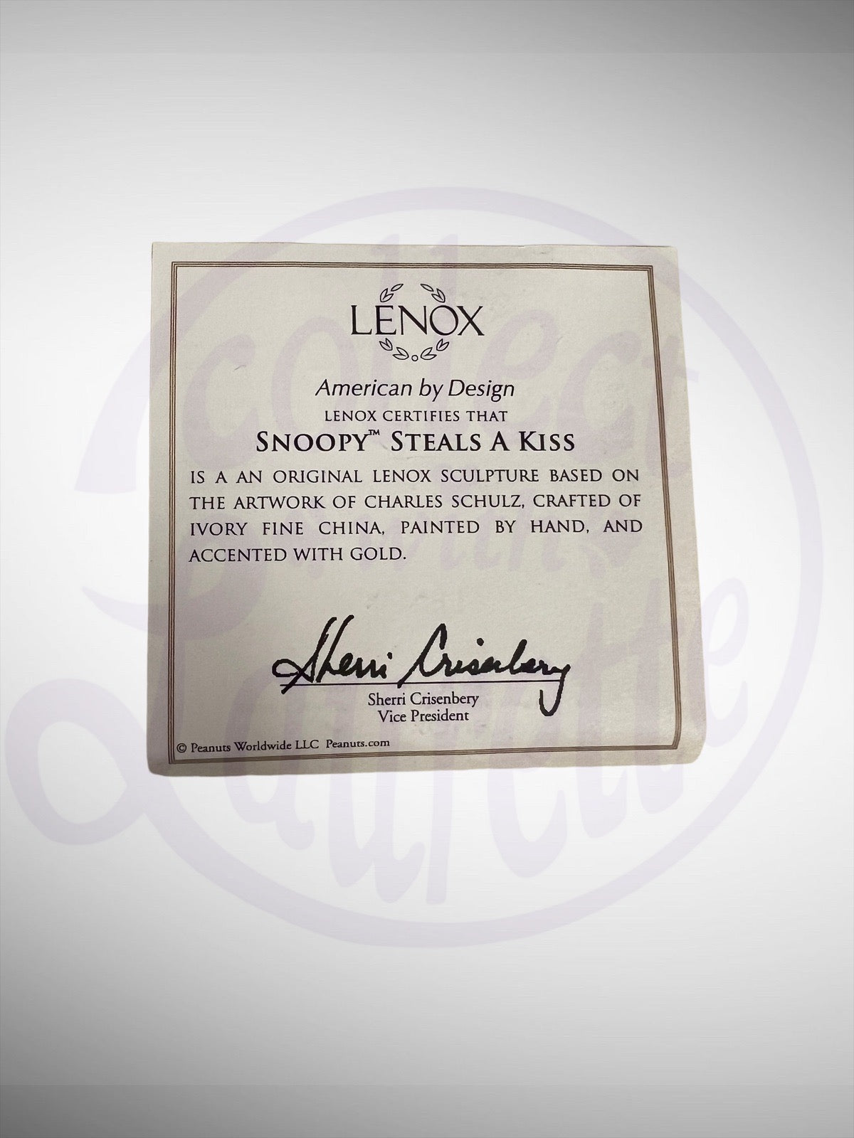 Lenox Peanuts Snoopy Steals a Kiss Figurine