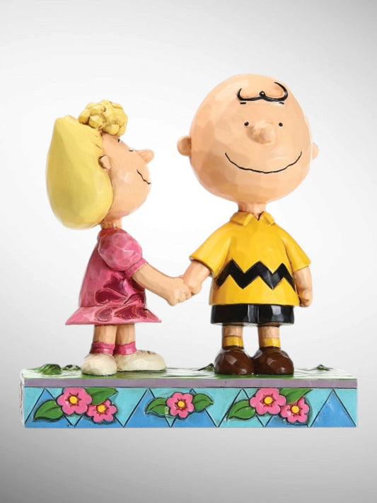 Jim Shore Peanuts - I Love You Big Brother Charlie Brown Sally Figurine