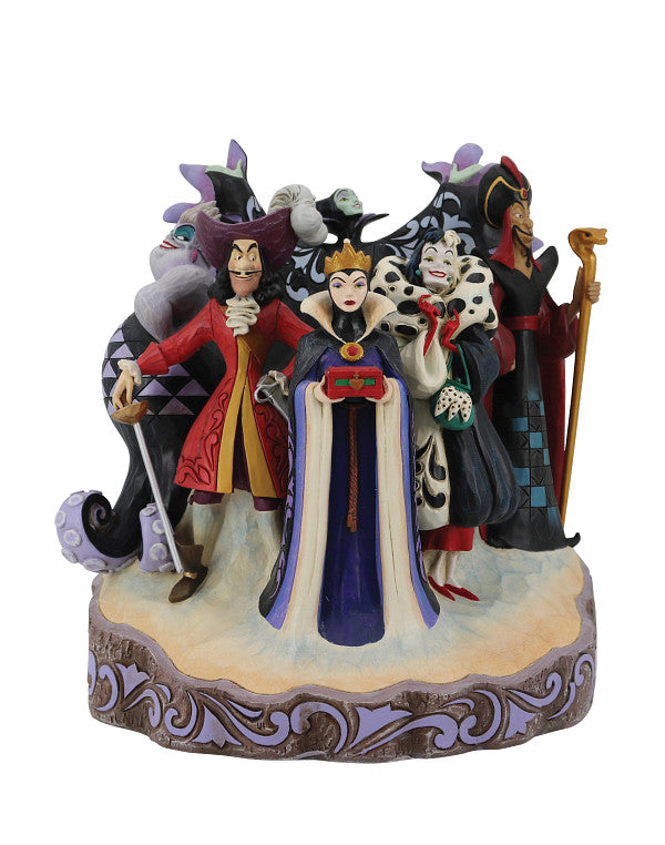 Jim Shore Disney Traditions - Mischief, Malice and Mayhem Villains Carved By Heart Figurine