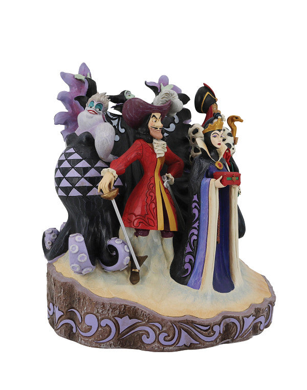 Jim Shore Disney Traditions - Mischief, Malice and Mayhem Villains Carved By Heart Figurine