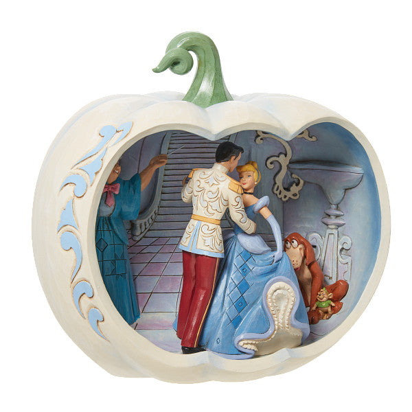 Jim Shore Disney Traditions - Love At First Sight Cinderella Pumpkin Scene Figurine