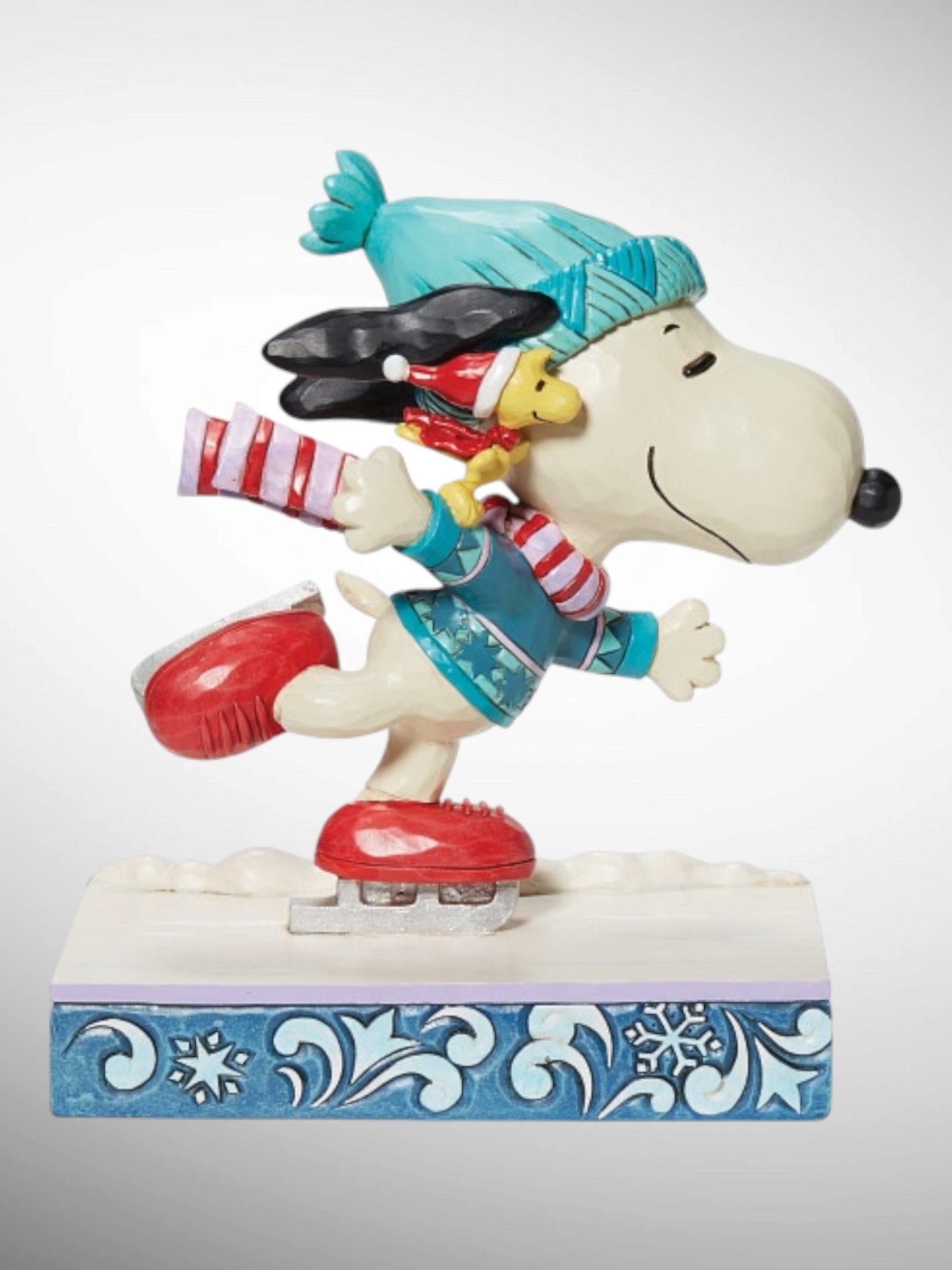 Jim Shore Peanuts - Gliding Friendship Snoopy Woodstock Ice Skating Figurine