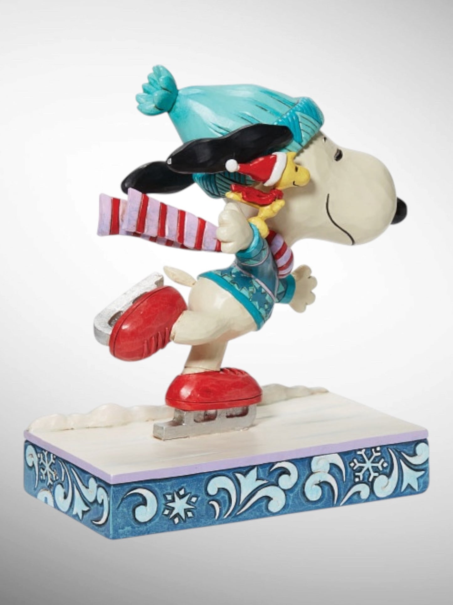Jim Shore Peanuts - Gliding Friendship Snoopy Woodstock Ice Skating Figurine
