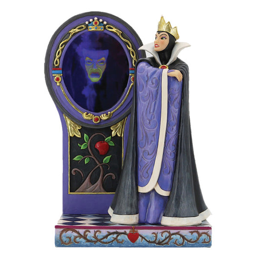 Jim Shore Disney Traditions - Who's the Fairest One of All? Evil Queen Magic Mirror Snow White Figurine