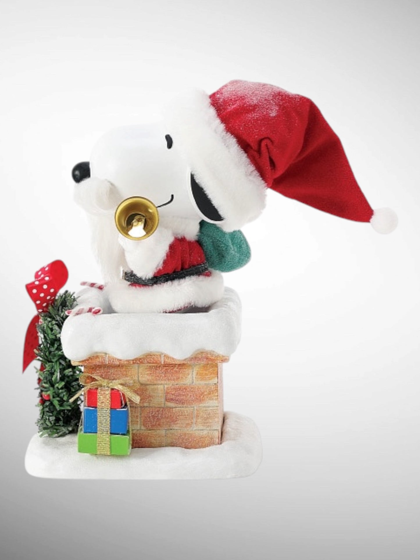 Department 56 Possible Dreams - Snoopy on the Rooftop Peanuts Santa Figurine