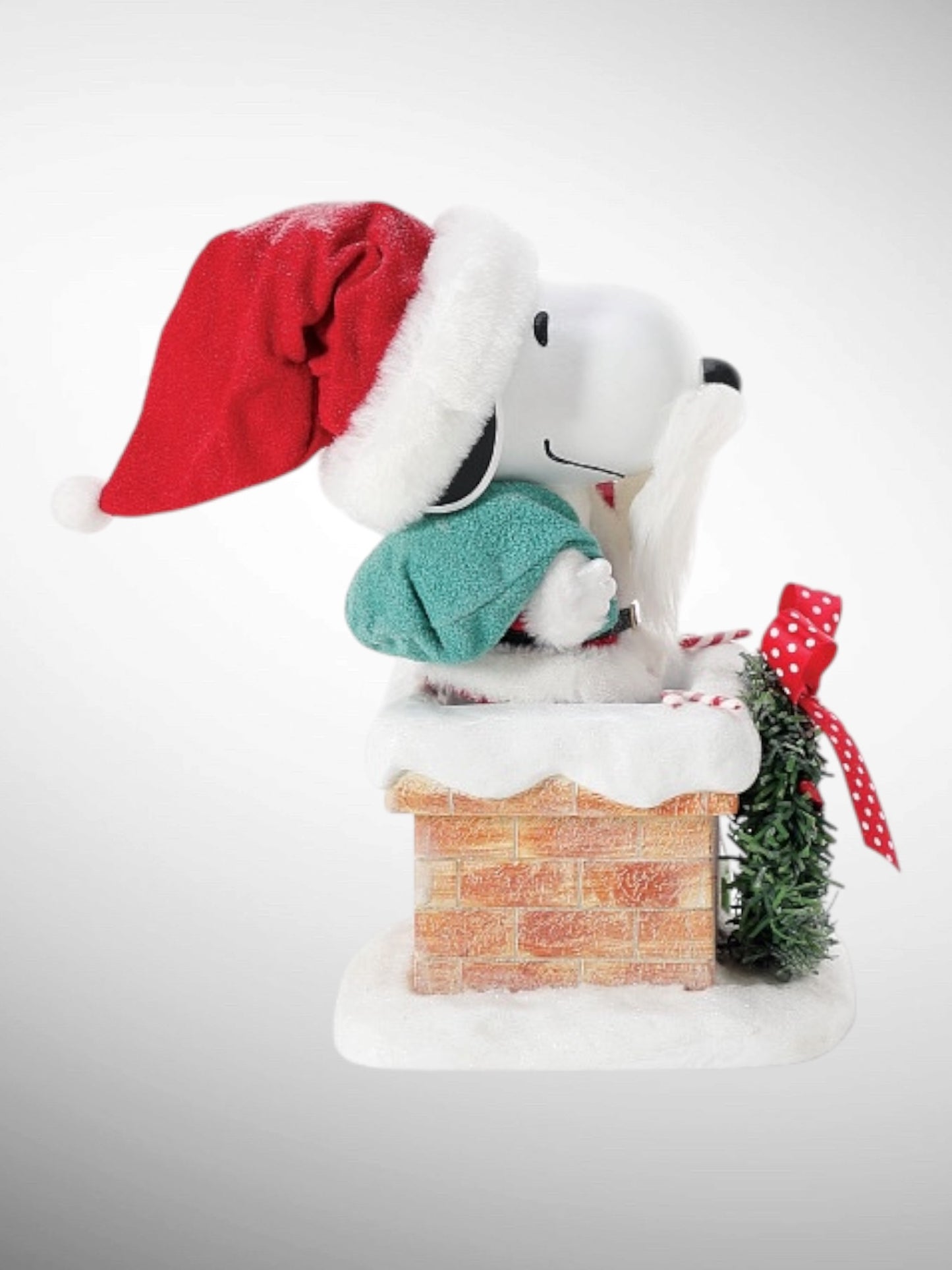 Department 56 Possible Dreams - Snoopy on the Rooftop Peanuts Santa Figurine