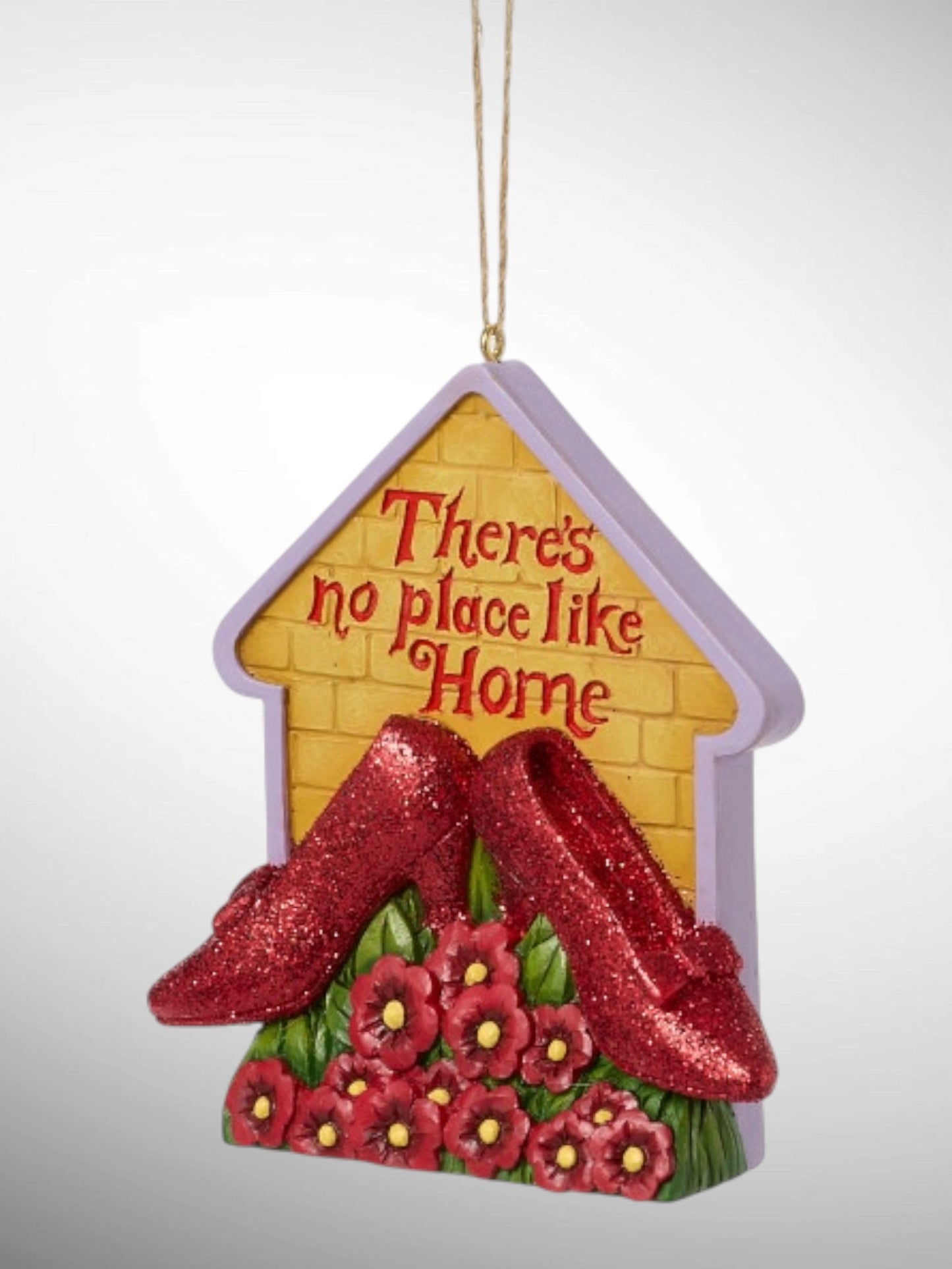 Jim Shore Wizard of Oz - Ruby Slippers No Place Like Home Hanging Ornament