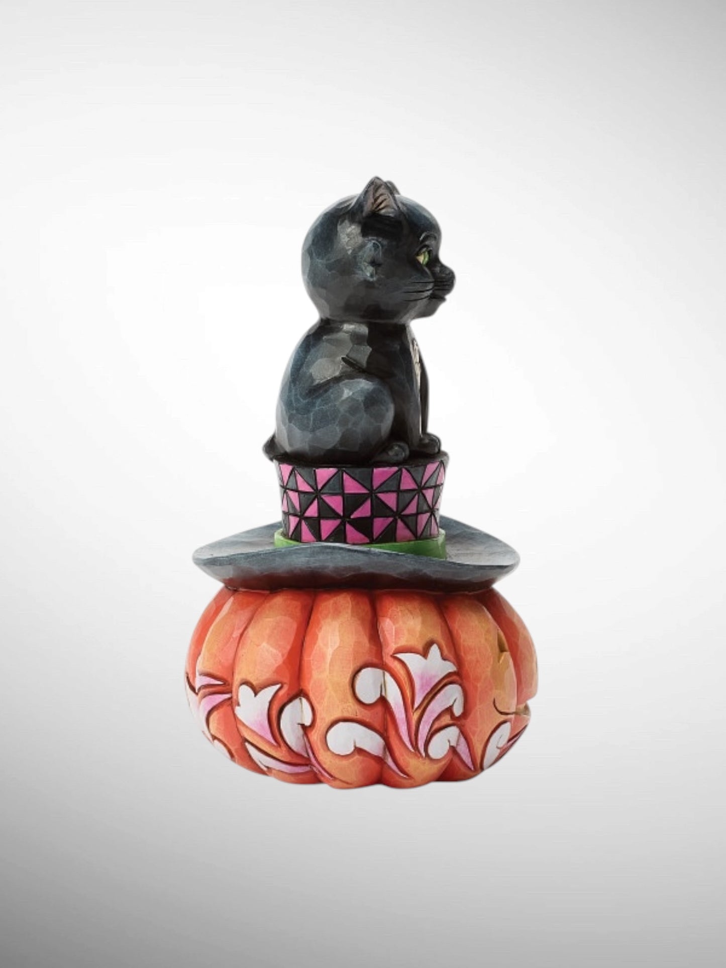 Jim Shore Heartwood Creek - Meow-gical Halloween Black Cat on Top Hat Figurine