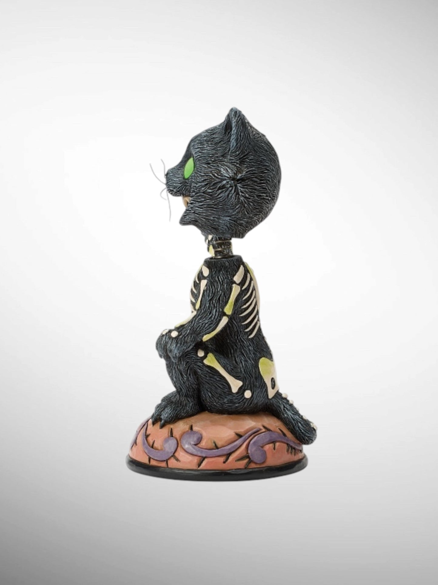 Jim Shore Heartwood Creek - Wicked Whiskers Bobble Head Black Cat Halloween Figurine