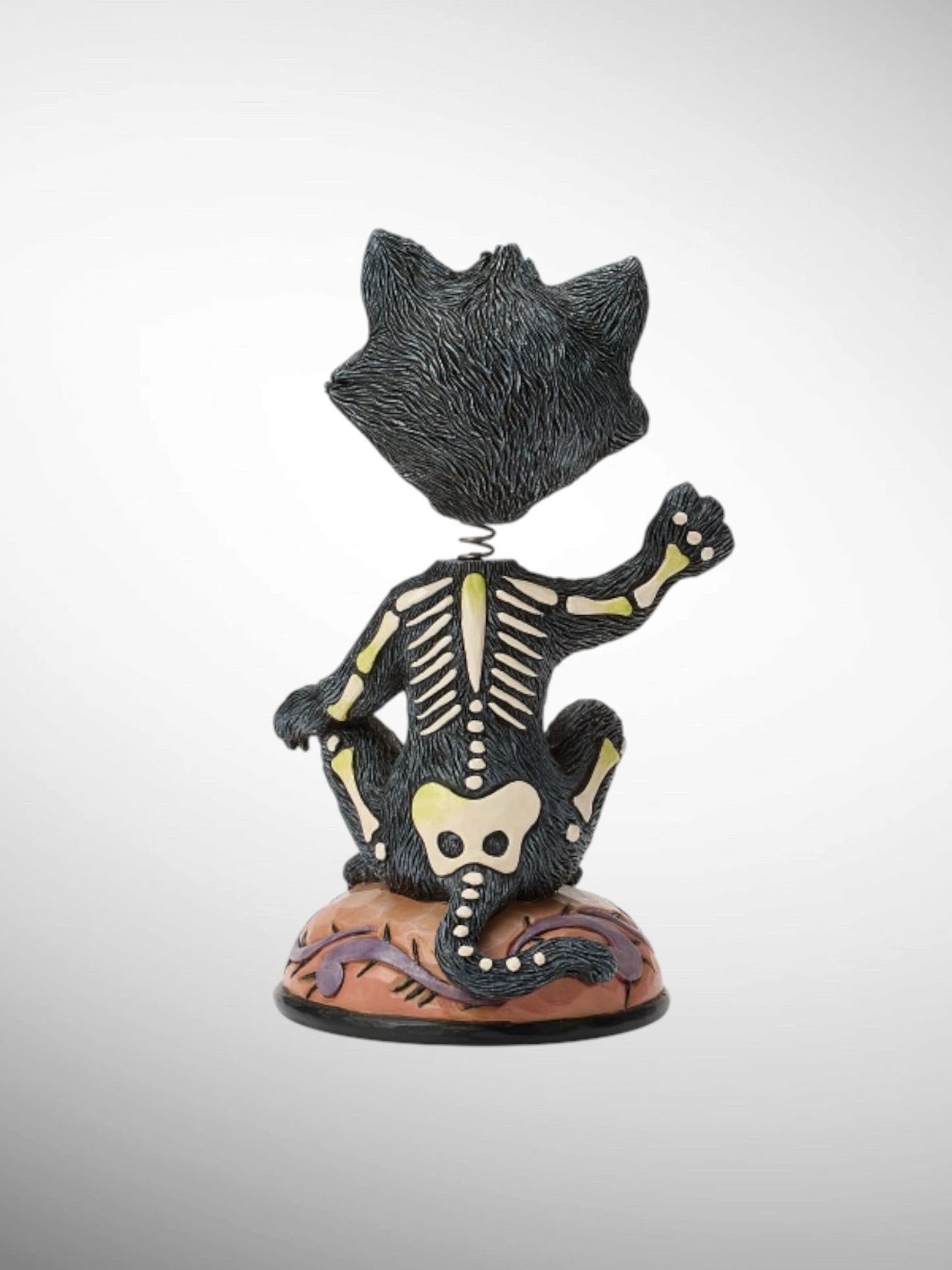 Jim Shore Heartwood Creek - Wicked Whiskers Bobble Head Black Cat Halloween Figurine