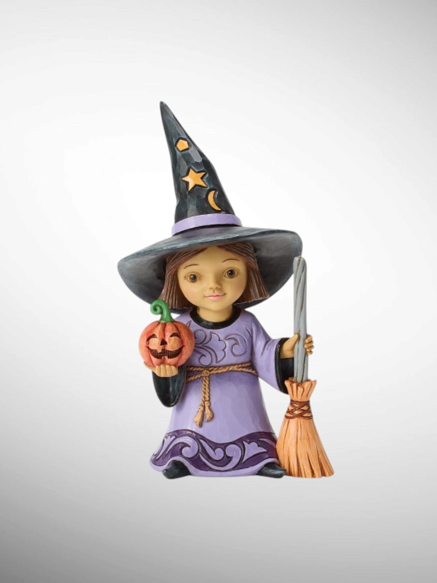 Jim Shore Heartwood Creek - A Gentle Spell Witch with Broom Halloween Figurine