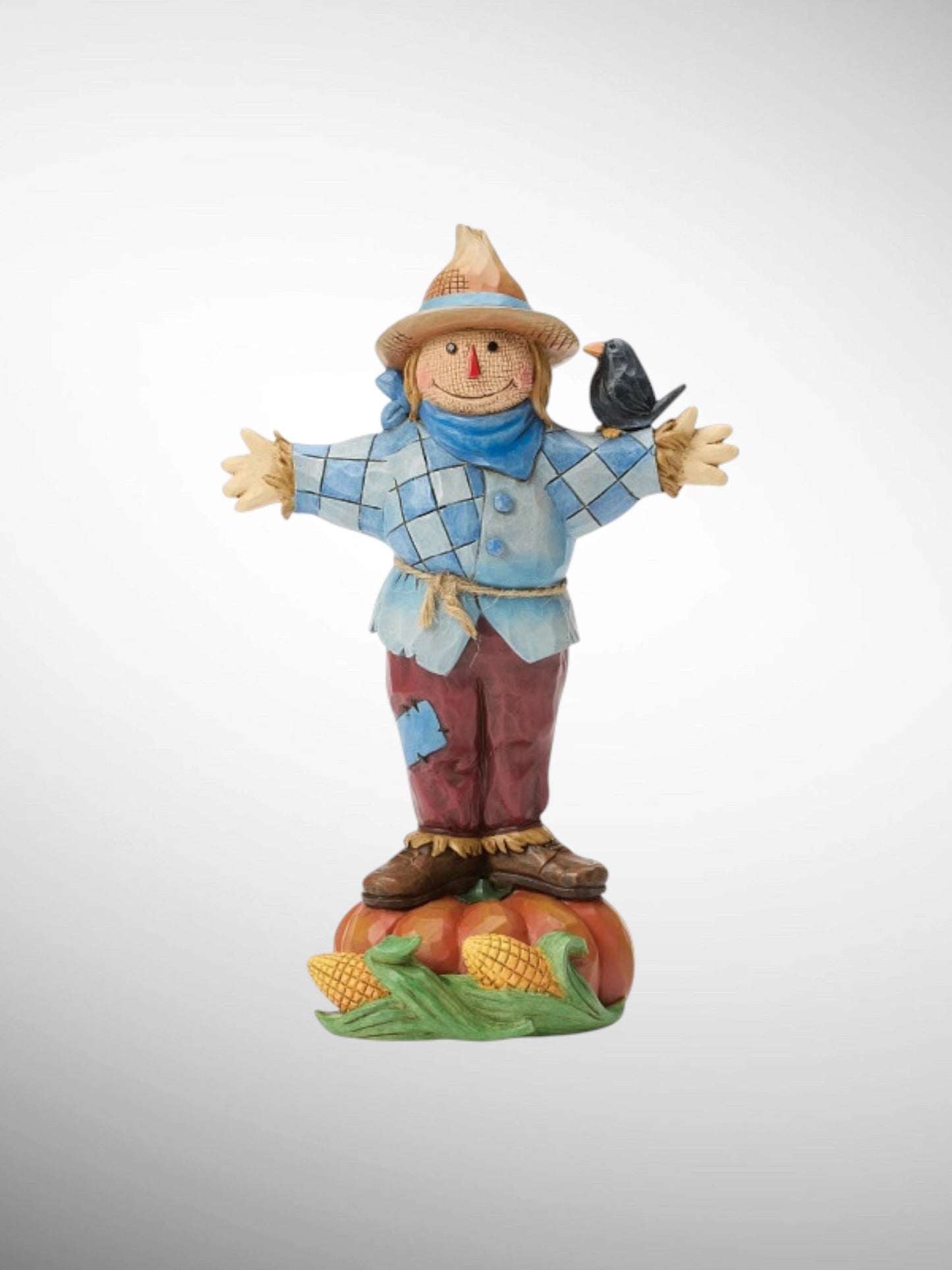 Jim Shore Heartwood Creek - Hay! Fall Is Here Scarecrow on Pumpkin Figurine